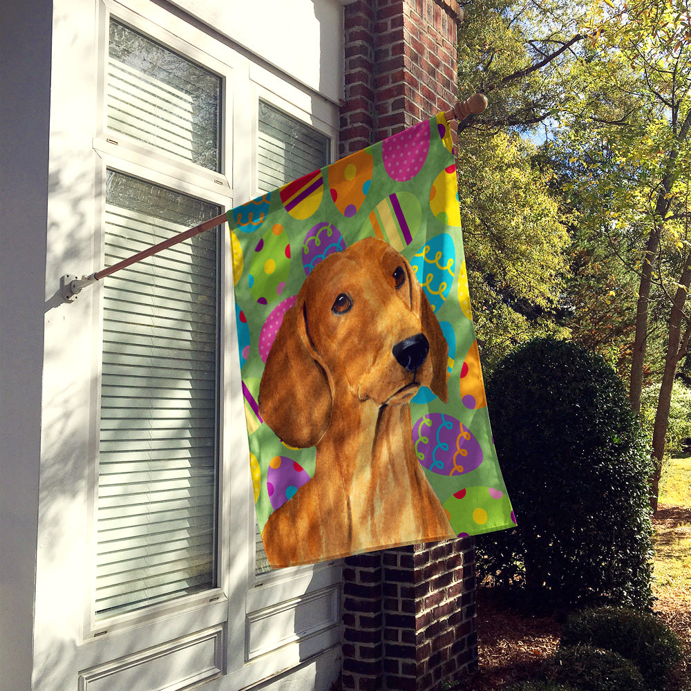 Dachshund Easter Eggtravaganza House Flag 28x40 Porch Sleeve Pole Decorative Outside Yard Banner Artwork Wall Hanging, Polyester