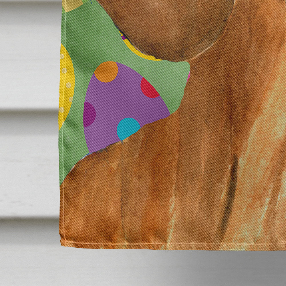 Dachshund Easter Eggtravaganza House Flag 28x40 Porch Sleeve Pole Decorative Outside Yard Banner Artwork Wall Hanging, Polyester