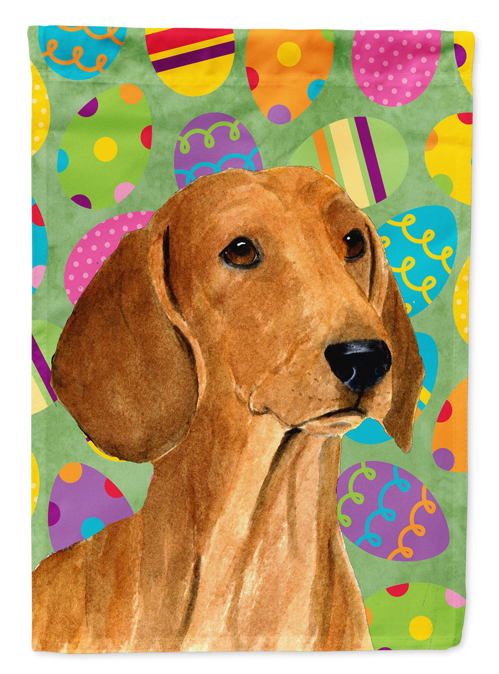 Dachshund Easter Eggtravaganza House Flag 28x40 Porch Sleeve Pole Decorative Outside Yard Banner Artwork Wall Hanging, Polyester