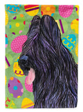 Briard Easter Eggtravaganza House Flag 28x40 Porch Sleeve Pole Decorative Outside Yard Banner Artwork Wall Hanging, Polyester