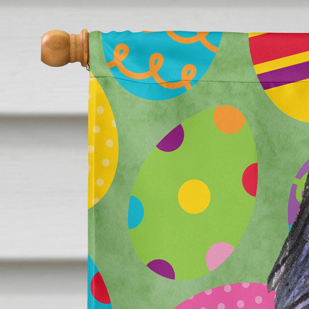 Briard Easter Eggtravaganza House Flag 28x40 Porch Sleeve Pole Decorative Outside Yard Banner Artwork Wall Hanging, Polyester