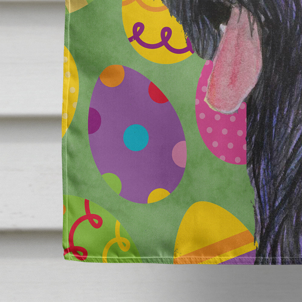 Briard Easter Eggtravaganza House Flag 28x40 Porch Sleeve Pole Decorative Outside Yard Banner Artwork Wall Hanging, Polyester