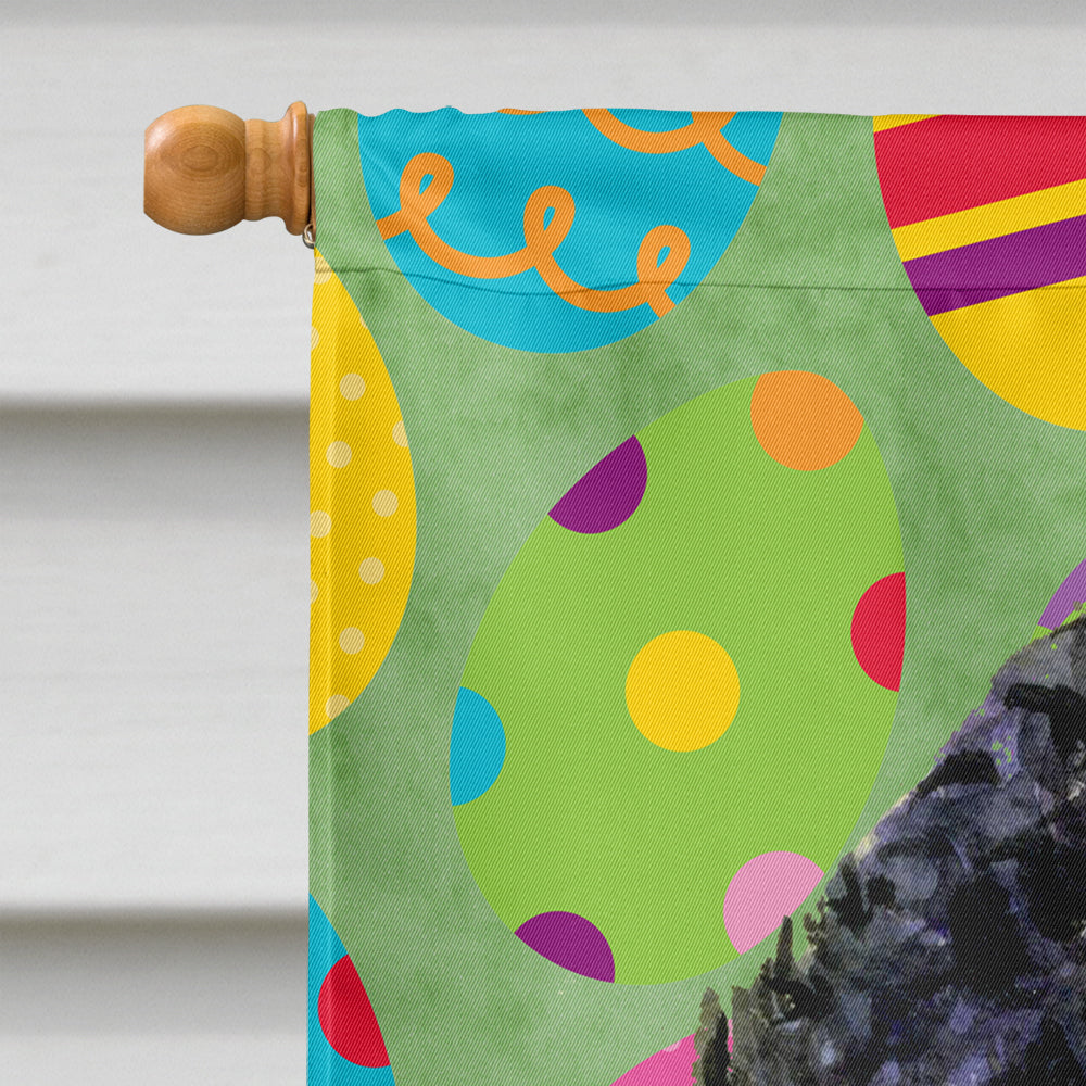 Portuguese Water Dog Easter Eggtravaganza House Flag 28x40 Porch Sleeve Pole Decorative Outside Yard Banner Artwork Wall Hanging, Polyester