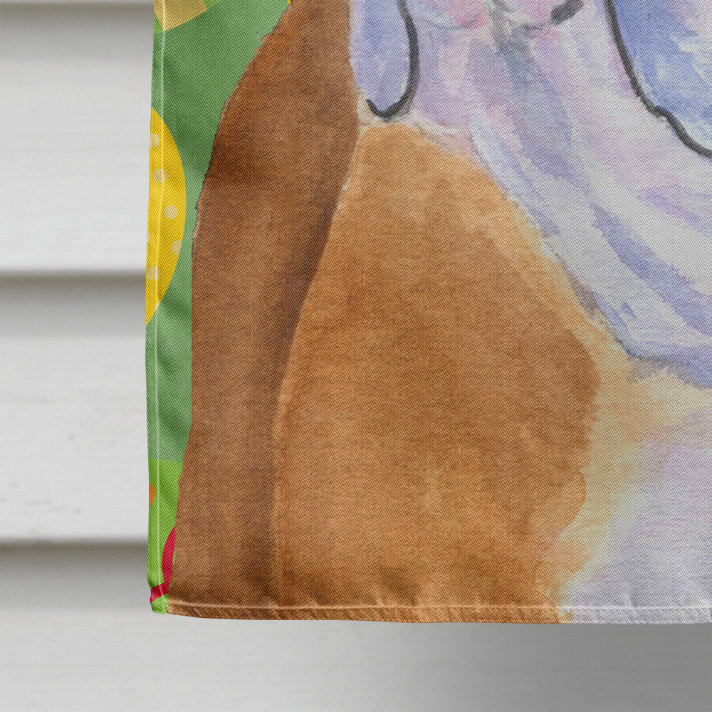 Bulldog English Easter Eggtravaganza House Flag 28x40 Porch Sleeve Pole Decorative Outside Yard Banner Artwork Wall Hanging, Polyester