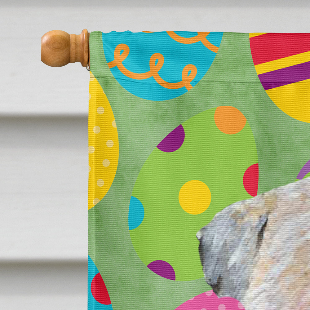 Wheaten Terrier Soft Coated Easter Eggtravaganza House Flag 28x40 Porch Sleeve Pole Decorative Outside Yard Banner Artwork Wall Hanging, Polyester