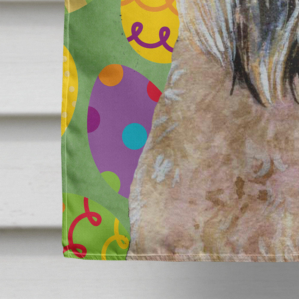 Wheaten Terrier Soft Coated Easter Eggtravaganza House Flag 28x40 Porch Sleeve Pole Decorative Outside Yard Banner Artwork Wall Hanging, Polyester