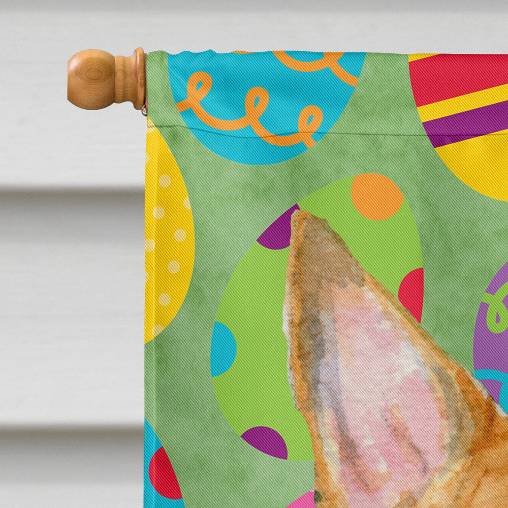 Bull Terrier Easter Eggtravaganza House Flag 28x40 Porch Sleeve Pole Decorative Outside Yard Banner Artwork Wall Hanging, Polyester