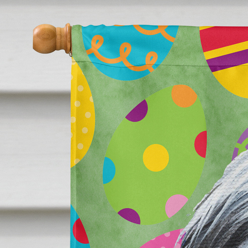 Bearded Collie Easter Eggtravaganza House Flag 28x40 Porch Sleeve Pole Decorative Outside Yard Banner Artwork Wall Hanging, Polyester