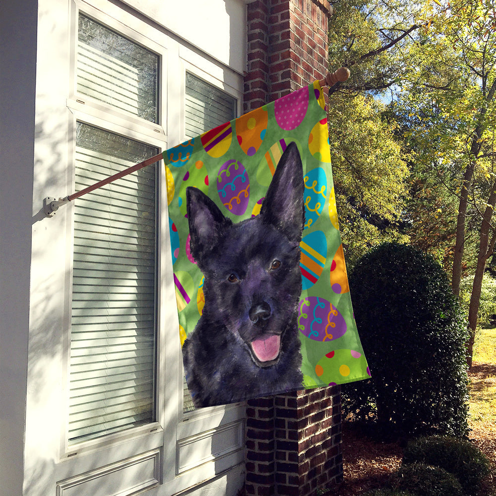 Australian Kelpie Easter Eggtravaganza House Flag 28x40 Porch Sleeve Pole Decorative Outside Yard Banner Artwork Wall Hanging, Polyester