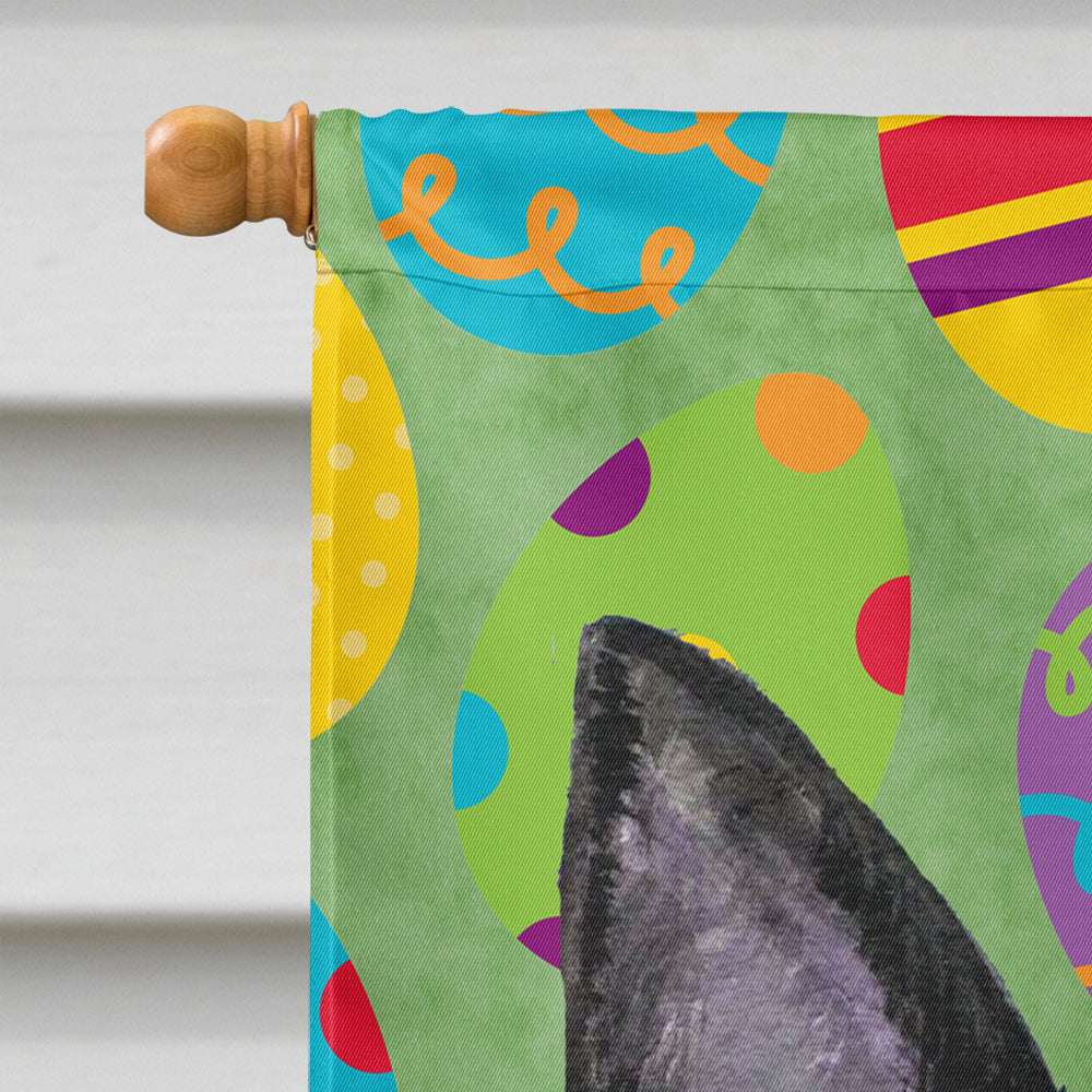 Australian Kelpie Easter Eggtravaganza House Flag 28x40 Porch Sleeve Pole Decorative Outside Yard Banner Artwork Wall Hanging, Polyester