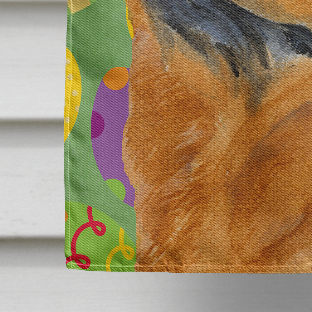 Chow Chow Easter Eggtravaganza House Flag 28x40 Porch Sleeve Pole Decorative Outside Yard Banner Artwork Wall Hanging, Polyester