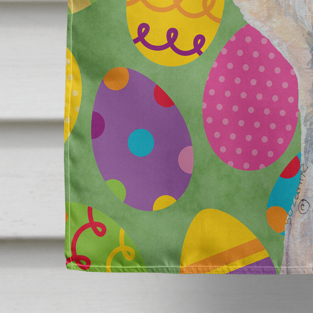 Dandie Dinmont Terrier Easter Eggtravaganza House Flag 28x40 Porch Sleeve Pole Decorative Outside Yard Banner Artwork Wall Hanging, Polyester