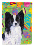 Papillon Easter Eggtravaganza House Flag 28x40 Porch Sleeve Pole Decorative Outside Yard Banner Artwork Wall Hanging, Polyester