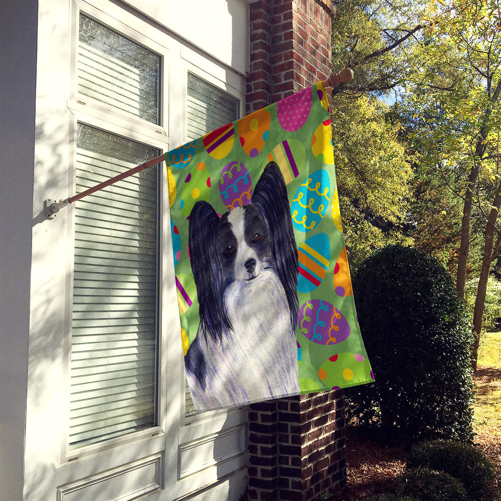 Papillon Easter Eggtravaganza House Flag 28x40 Porch Sleeve Pole Decorative Outside Yard Banner Artwork Wall Hanging, Polyester