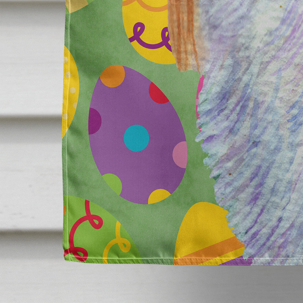 English Toy Spaniel Easter Eggtravaganza House Flag 28x40 Porch Sleeve Pole Decorative Outside Yard Banner Artwork Wall Hanging, Polyester