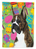 Boxer Easter Eggtravaganza House Flag 28x40 Porch Sleeve Pole Decorative Outside Yard Banner Artwork Wall Hanging, Polyester