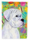 Boxer Easter Eggtravaganza House Flag 28x40 Porch Sleeve Pole Decorative Outside Yard Banner Artwork Wall Hanging, Polyester