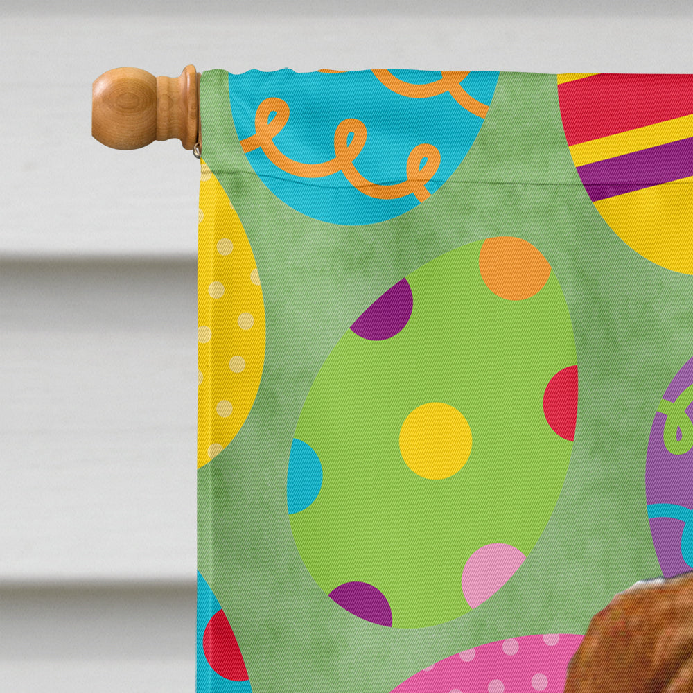 Sussex Spaniel Easter Eggtravaganza House Flag 28x40 Porch Sleeve Pole Decorative Outside Yard Banner Artwork Wall Hanging, Polyester