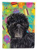 Affenpinscher Easter Eggtravaganza House Flag 28x40 Porch Sleeve Pole Decorative Outside Yard Banner Artwork Wall Hanging, Polyester
