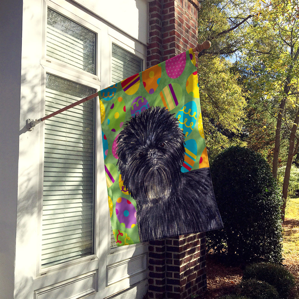Affenpinscher Easter Eggtravaganza House Flag 28x40 Porch Sleeve Pole Decorative Outside Yard Banner Artwork Wall Hanging, Polyester