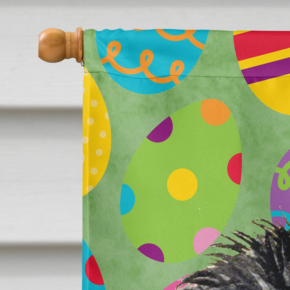 Affenpinscher Easter Eggtravaganza House Flag 28x40 Porch Sleeve Pole Decorative Outside Yard Banner Artwork Wall Hanging, Polyester