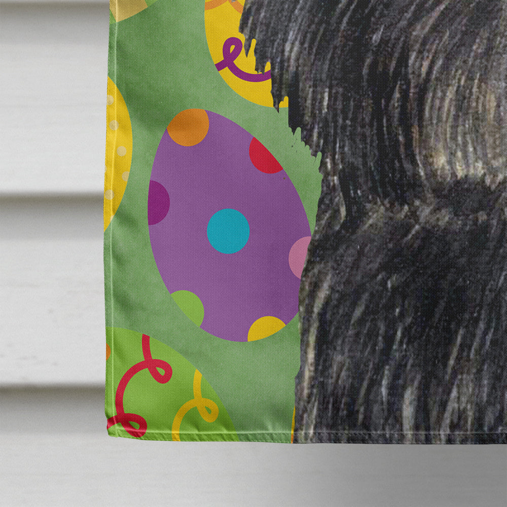 Affenpinscher Easter Eggtravaganza House Flag 28x40 Porch Sleeve Pole Decorative Outside Yard Banner Artwork Wall Hanging, Polyester