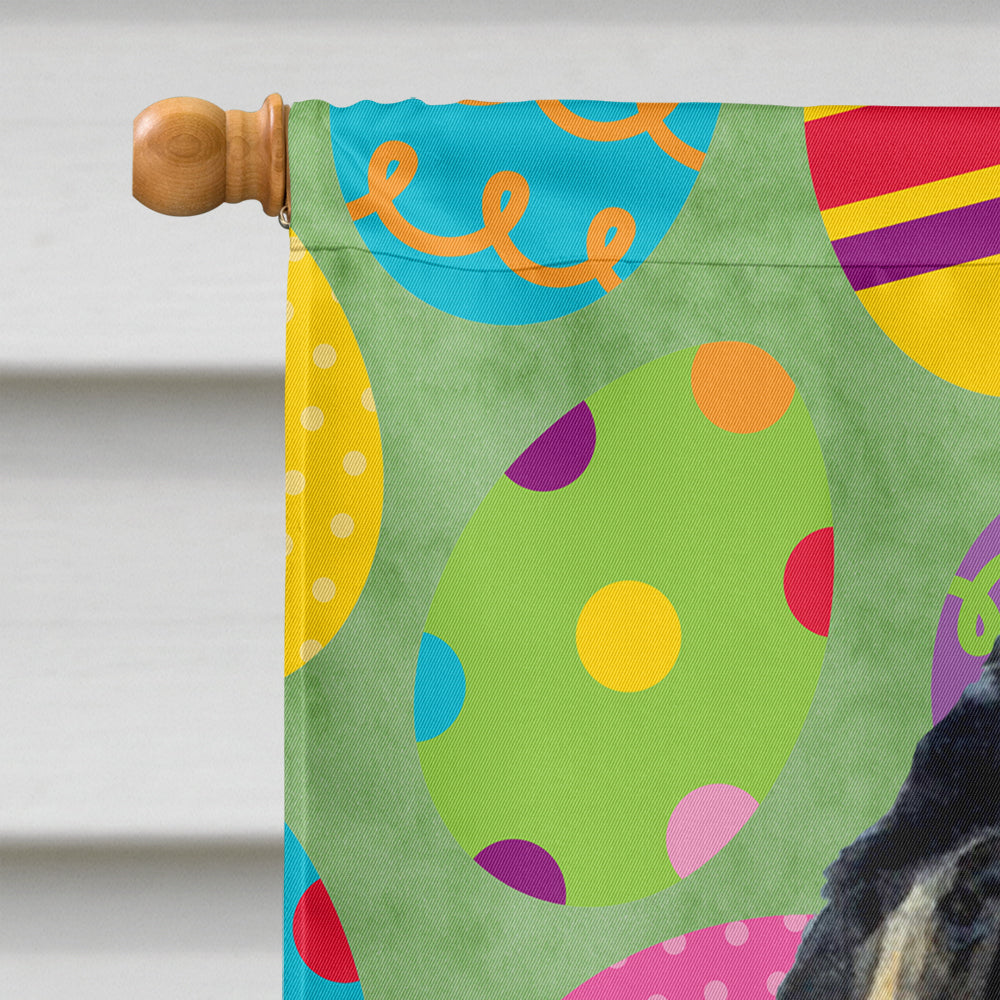 Tibetan Mastiff Easter Eggtravaganza House Flag 28x40 Porch Sleeve Pole Decorative Outside Yard Banner Artwork Wall Hanging, Polyester