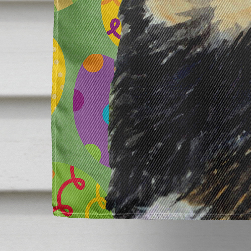 Tibetan Mastiff Easter Eggtravaganza House Flag 28x40 Porch Sleeve Pole Decorative Outside Yard Banner Artwork Wall Hanging, Polyester
