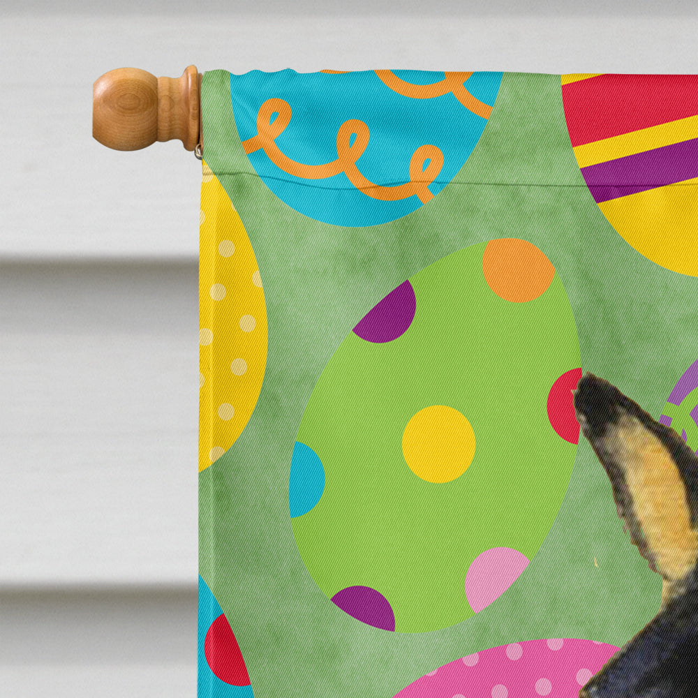 Basenji Easter Eggtravaganza House Flag 28x40 Porch Sleeve Pole Decorative Outside Yard Banner Artwork Wall Hanging, Polyester