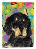 Gordon Setter Easter Eggtravaganza House Flag 28x40 Porch Sleeve Pole Decorative Outside Yard Banner Artwork Wall Hanging, Polyester