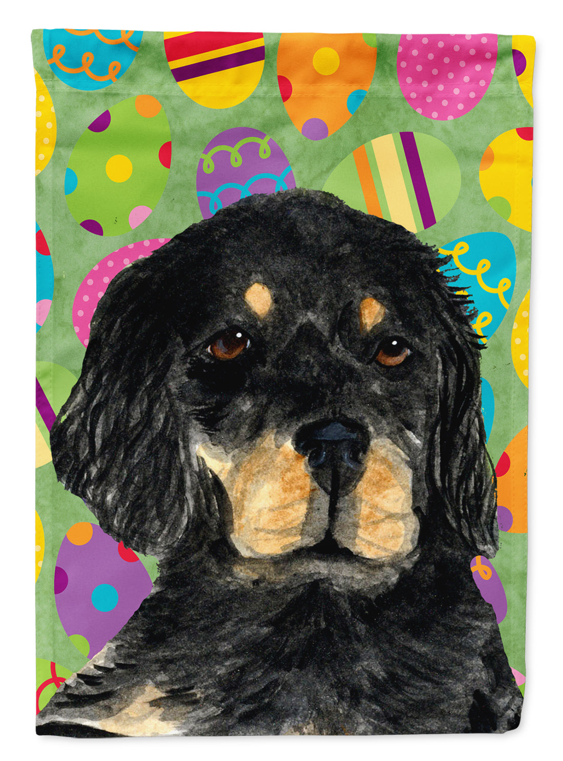 Gordon Setter Easter Eggtravaganza House Flag 28x40 Porch Sleeve Pole Decorative Outside Yard Banner Artwork Wall Hanging, Polyester
