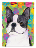 Boston Terrier Easter Eggtravaganza House Flag 28x40 Porch Sleeve Pole Decorative Outside Yard Banner Artwork Wall Hanging, Polyester