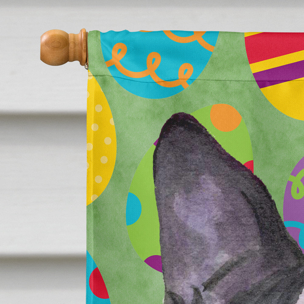 Boston Terrier Easter Eggtravaganza House Flag 28x40 Porch Sleeve Pole Decorative Outside Yard Banner Artwork Wall Hanging, Polyester
