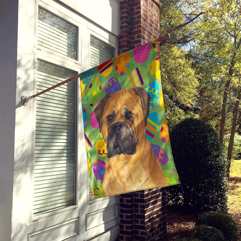 Bullmastiff Easter Eggtravaganza House Flag 28x40 Porch Sleeve Pole Decorative Outside Yard Banner Artwork Wall Hanging, Polyester