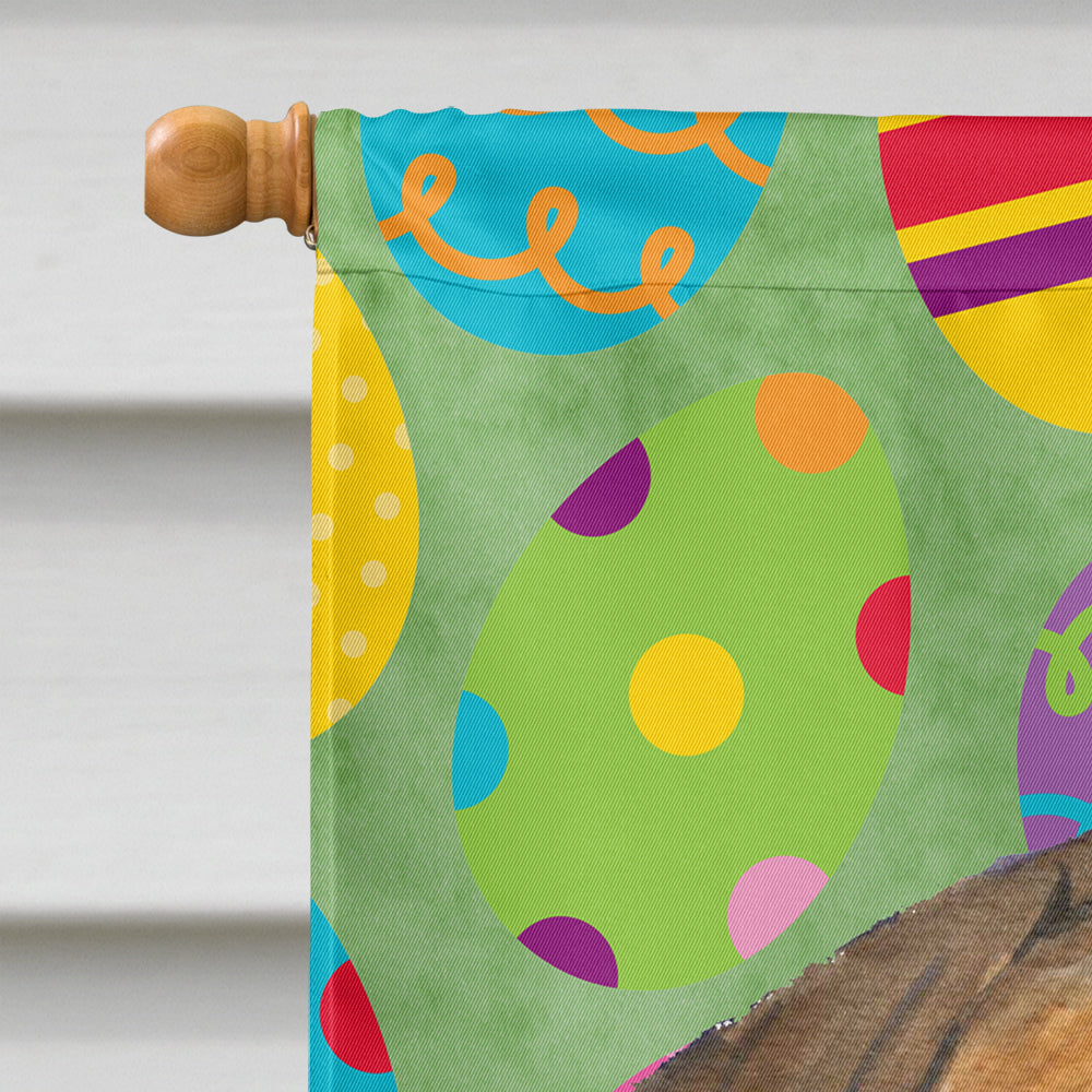 Bullmastiff Easter Eggtravaganza House Flag 28x40 Porch Sleeve Pole Decorative Outside Yard Banner Artwork Wall Hanging, Polyester