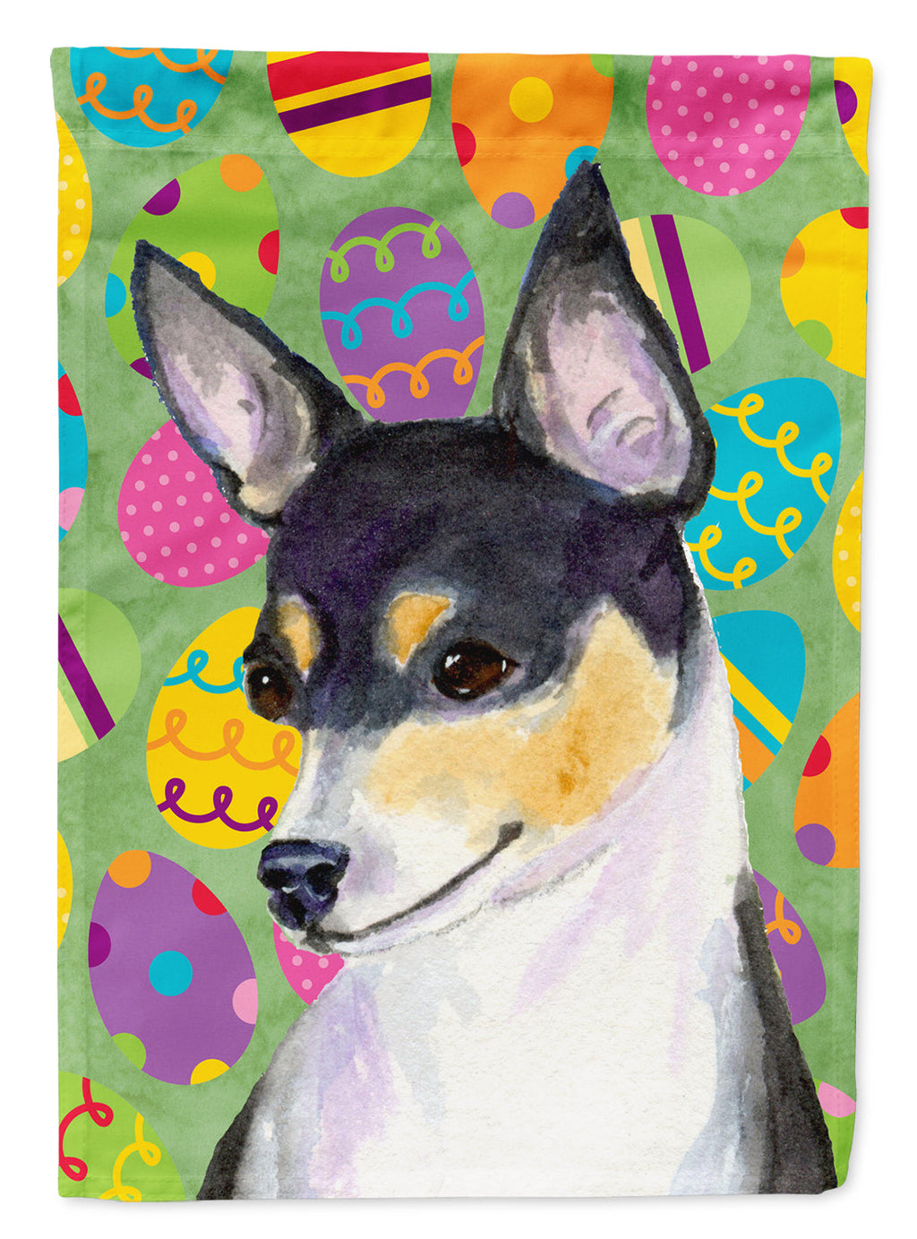 Chihuahua Easter Eggtravaganza House Flag 28x40 Porch Sleeve Pole Decorative Outside Yard Banner Artwork Wall Hanging, Polyester