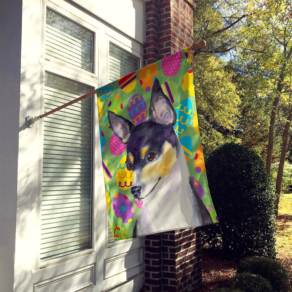 Chihuahua Easter Eggtravaganza House Flag 28x40 Porch Sleeve Pole Decorative Outside Yard Banner Artwork Wall Hanging, Polyester