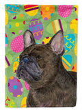 French Bulldog Easter Eggtravaganza House Flag 28x40 Porch Sleeve Pole Decorative Outside Yard Banner Artwork Wall Hanging, Polyester