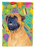 Mastiff Easter Eggtravaganza House Flag 28x40 Porch Sleeve Pole Decorative Outside Yard Banner Artwork Wall Hanging, Polyester