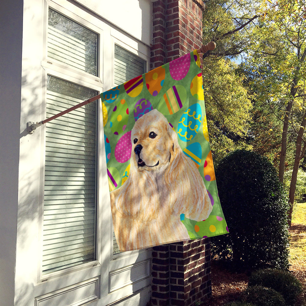 Cocker Spaniel Easter Eggtravaganza House Flag 28x40 Porch Sleeve Pole Decorative Outside Yard Banner Artwork Wall Hanging, Polyester