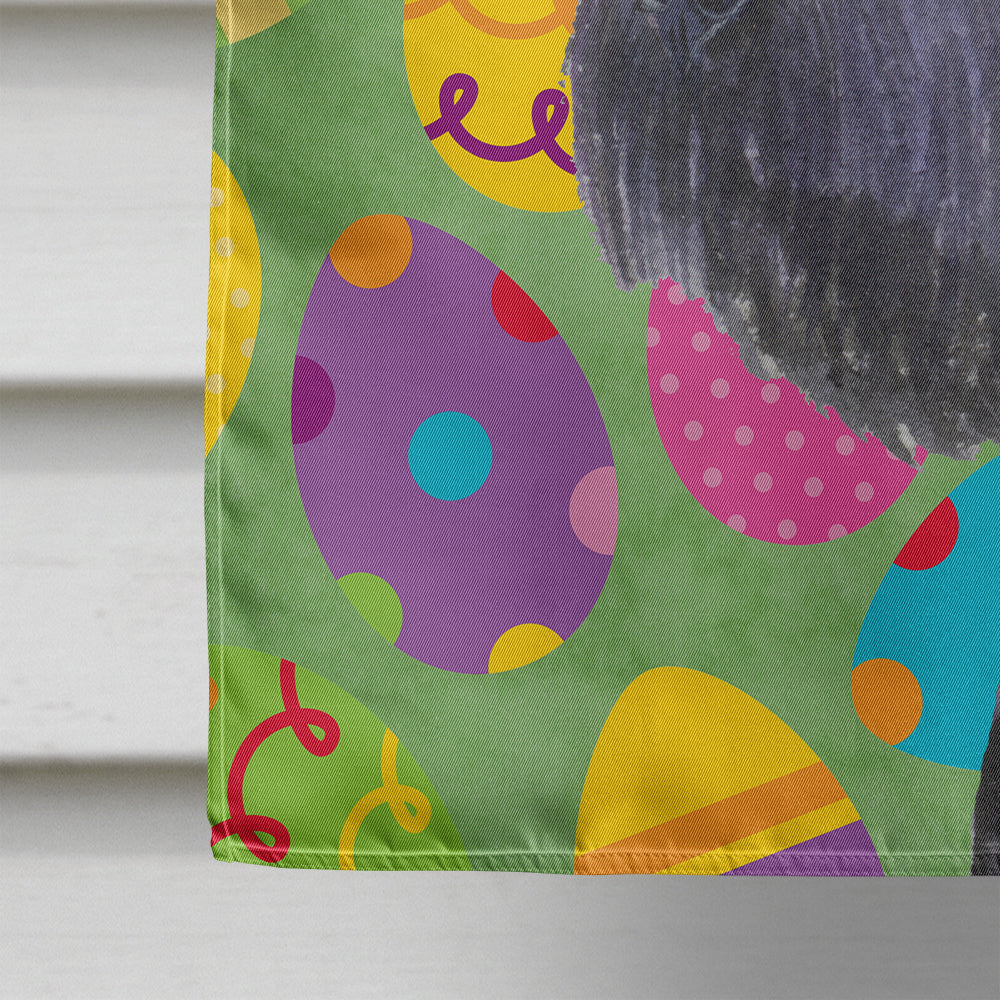 Schnauzer Easter Eggtravaganza House Flag 28x40 Porch Sleeve Pole Decorative Outside Yard Banner Artwork Wall Hanging, Polyester