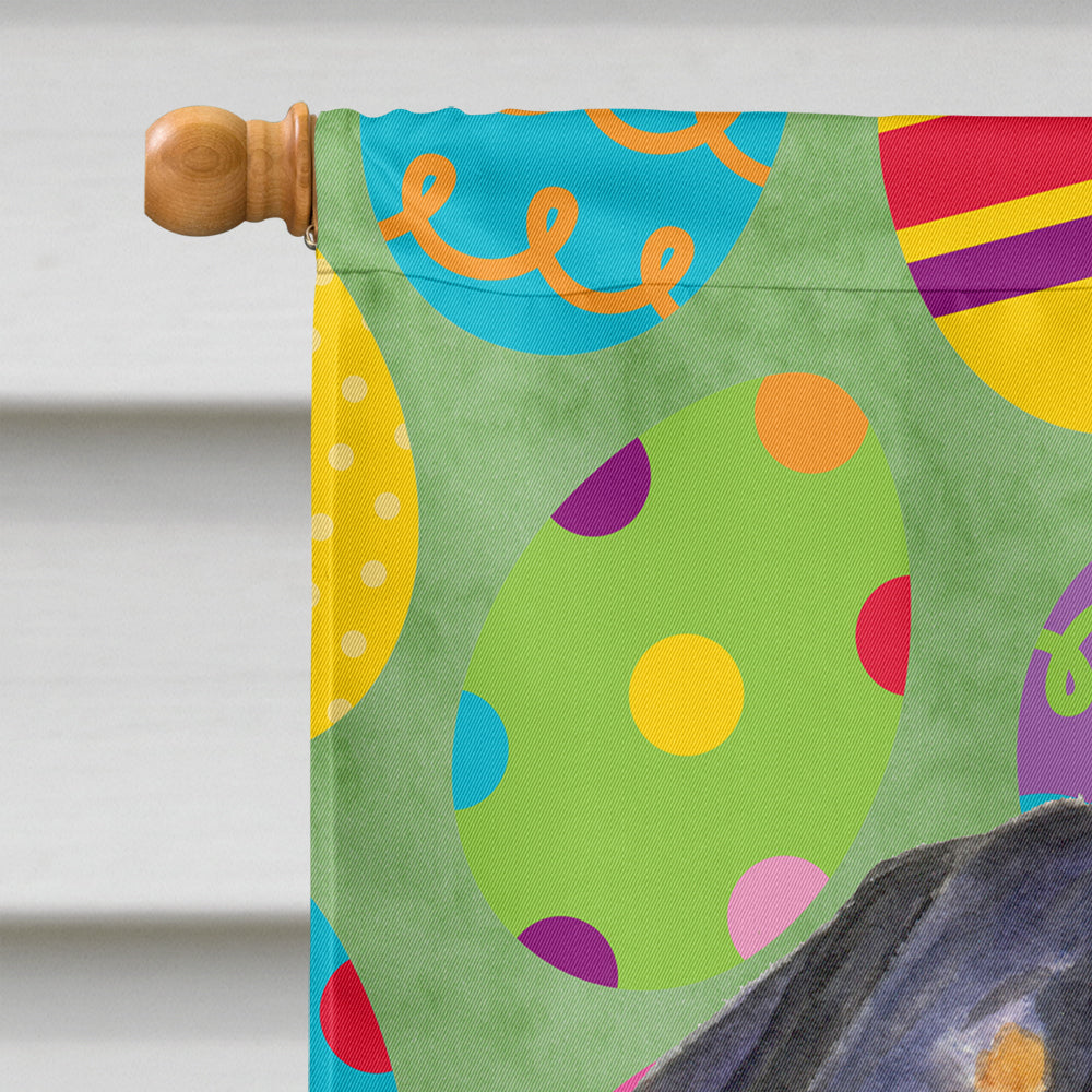 Rottweiler Easter Eggtravaganza House Flag 28x40 Porch Sleeve Pole Decorative Outside Yard Banner Artwork Wall Hanging, Polyester