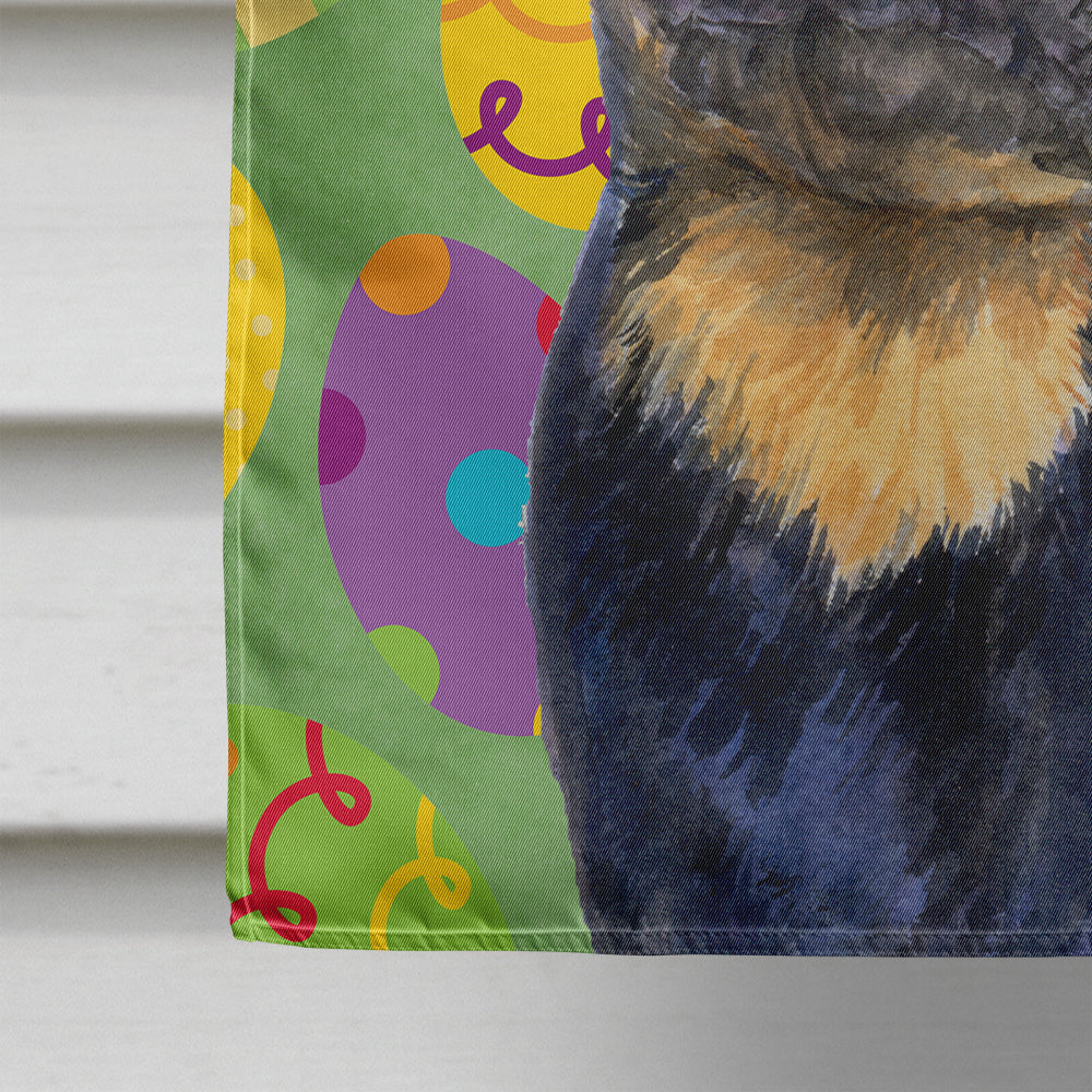 Rottweiler Easter Eggtravaganza House Flag 28x40 Porch Sleeve Pole Decorative Outside Yard Banner Artwork Wall Hanging, Polyester