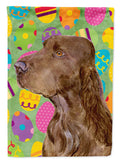 Field Spaniel Easter Eggtravaganza House Flag 28x40 Porch Sleeve Pole Decorative Outside Yard Banner Artwork Wall Hanging, Polyester