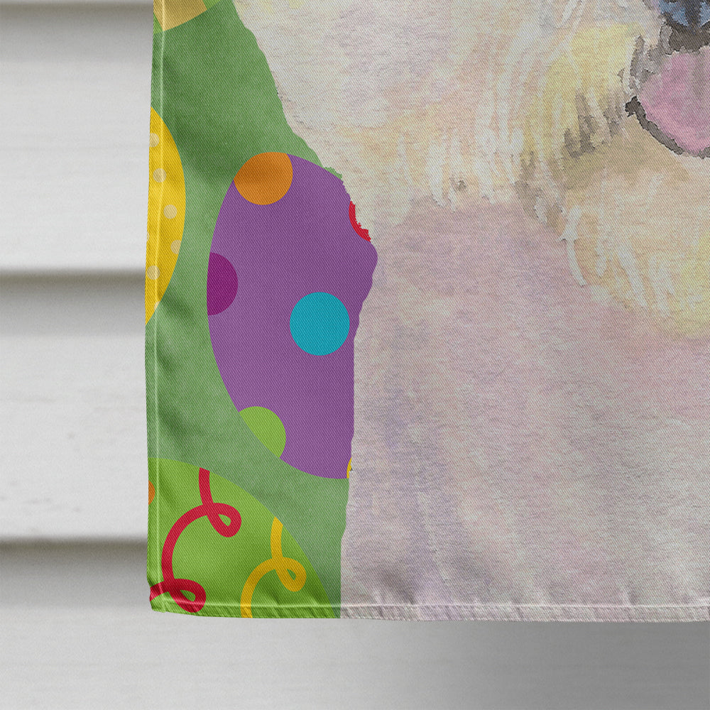 Bichon Frise Easter Eggtravaganza House Flag 28x40 Porch Sleeve Pole Decorative Outside Yard Banner Artwork Wall Hanging, Polyester