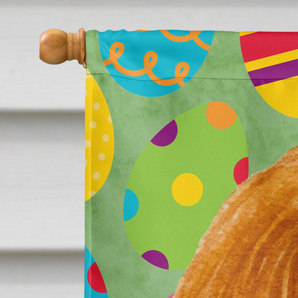 Cavalier Spaniel Easter Eggtravaganza House Flag 28x40 Porch Sleeve Pole Decorative Outside Yard Banner Artwork Wall Hanging, Polyester