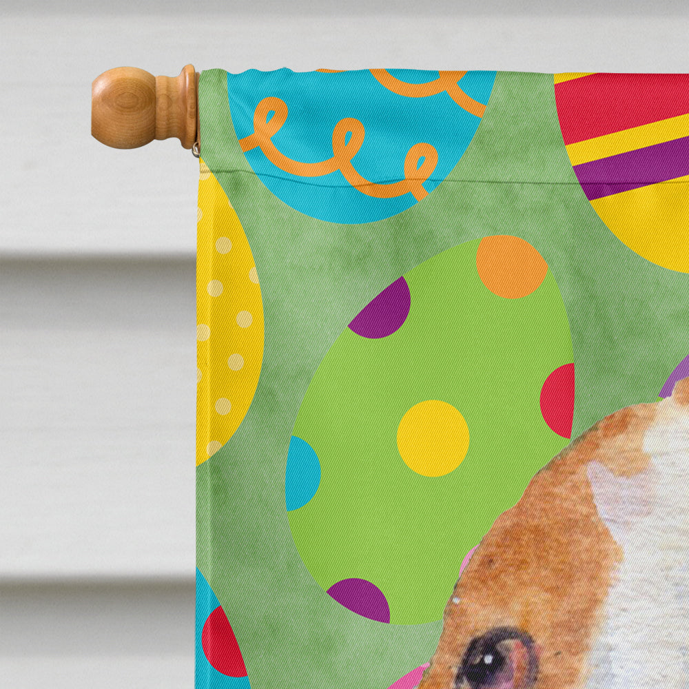 Basset Hound Easter Eggtravaganza House Flag 28x40 Porch Sleeve Pole Decorative Outside Yard Banner Artwork Wall Hanging, Polyester