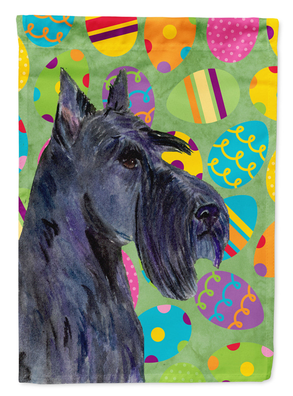 Scottish Terrier Easter Eggtravaganza House Flag 28x40 Porch Sleeve Pole Decorative Outside Yard Banner Artwork Wall Hanging, Polyester