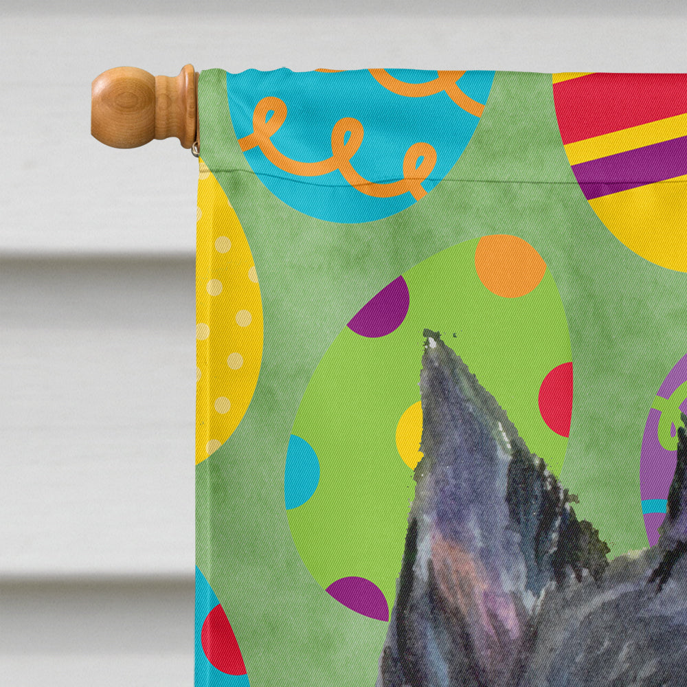 Scottish Terrier Easter Eggtravaganza House Flag 28x40 Porch Sleeve Pole Decorative Outside Yard Banner Artwork Wall Hanging, Polyester