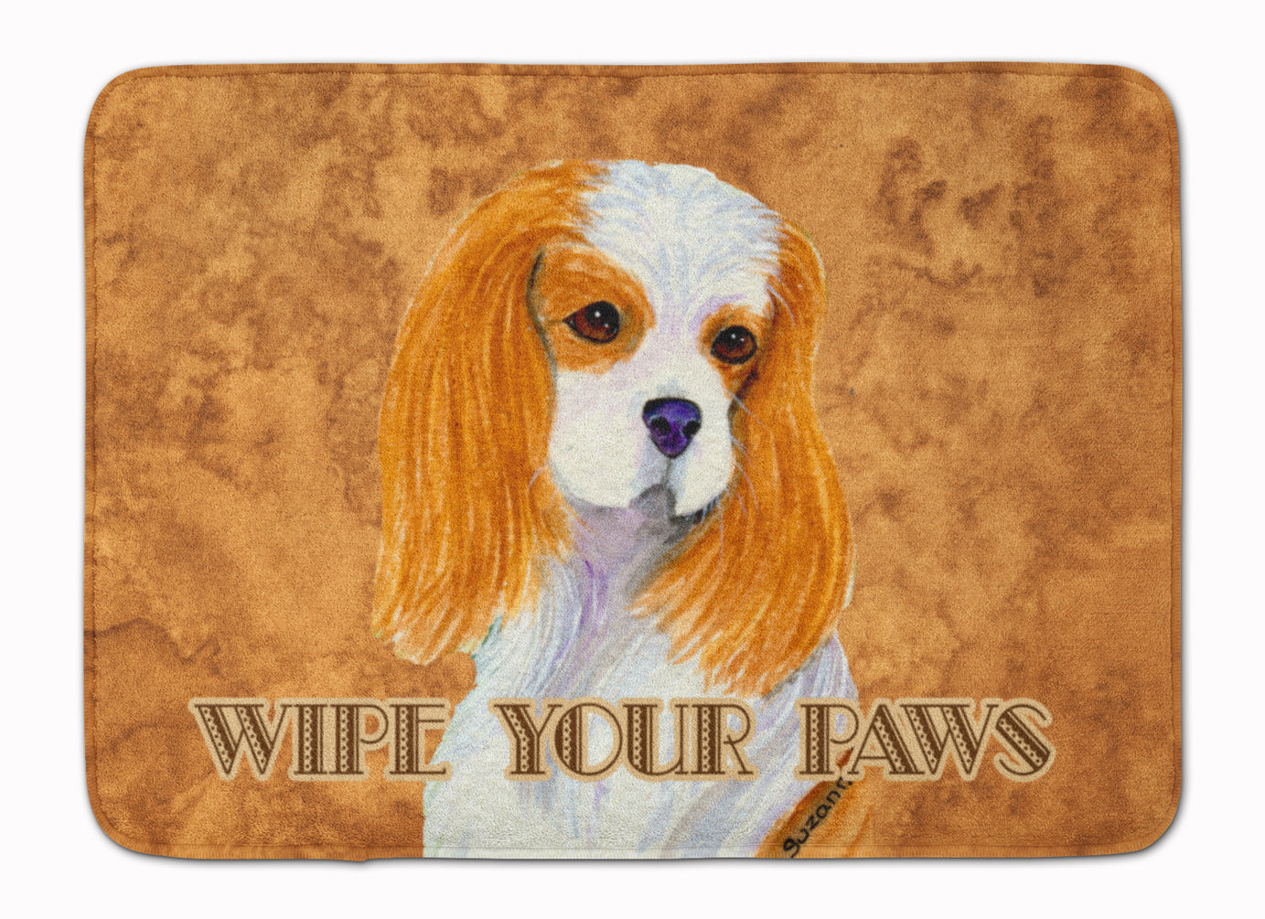 Blenheim Cavalier Spaniel Wipe your Paws Memory Foam Kitchen Mat Machine Washable Anti-Fatigue Cushion Comfort Bath or Kitchen Rug